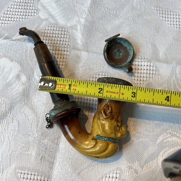 Antique hand carved smoking pipe - Picture 12 of 13